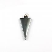 Hematite Arrow Head 18x40mm Pendant Gold/Silver Plated Cap